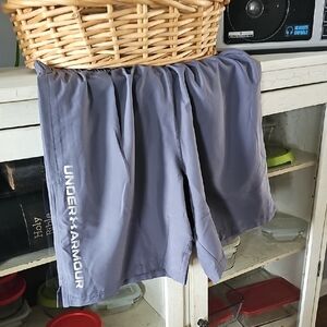 Under Armour Gray Athletic Shorts with Side Logo